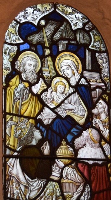 Adoration of the Magi - window in Bell Tower, St Mary's Merton Adoration of the Magi - window in Bell Tower, St Mary's Merton
