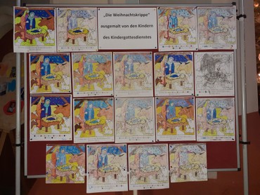 Weihnachtskrippe zum Ausmalen