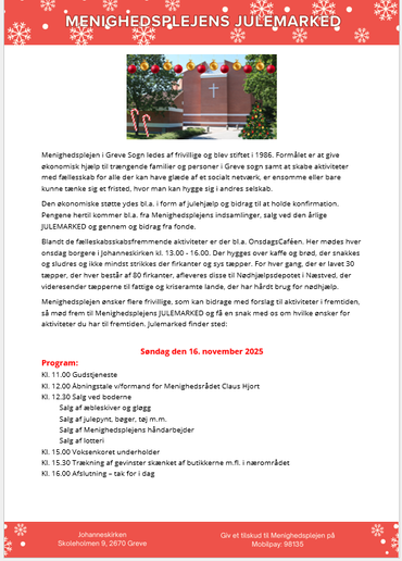 Menighedsplejens julemarked