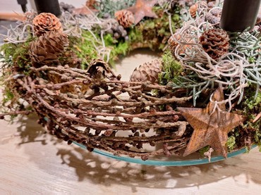 Detalje fra adventskrans Detalje fra adventskrans