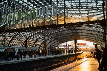 Gleise auf dem Berliner Hauptbahnhof