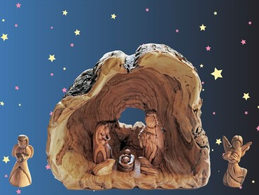Krippe aus Olivenholz