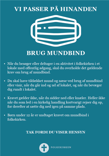 Brug af mundbind i Folkekirken Brug af mundbind i Folkekirken