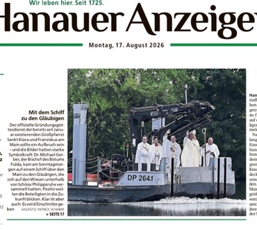 Bischof Gerber auf dem Schiff