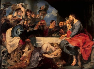 Peter Paul Rubens (1577–1640): Kristus hos Simon Farisæeren/den Spedalske Peter Paul Rubens (1577–1640): Kristus hos Simon Farisæeren/den Spedalske